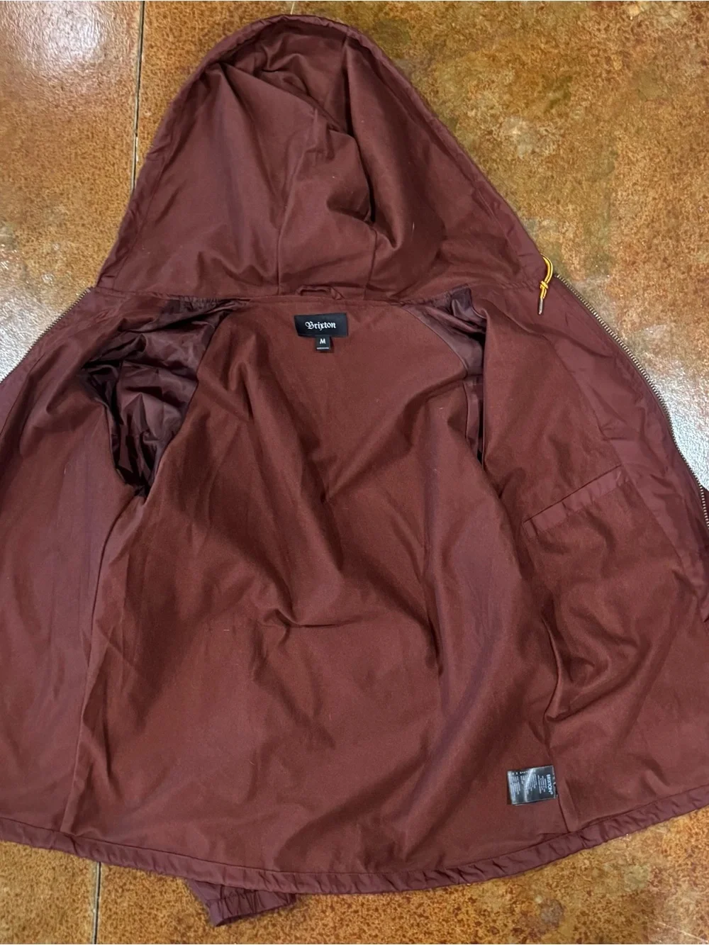 Brixton Maroon Hooded Windbreaker Jacket